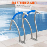 Pool Handrail, 2Pack 30"x30" Φ42 mm Swimming Pool Stair Rail, 304 Stainless Steel Stair Pool Hand Rail Rated 110lbs Load Capacity, Pool Rail with Quick Mount Base Plate, and Complete Mounting Accessory